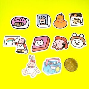 3/$20 brand new 10x waterproof funny stickers